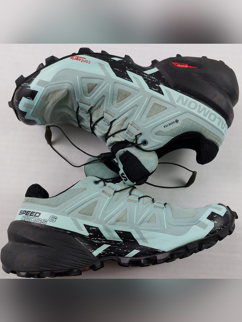 Salomon Speed Cross 6 Gore-Tex Womens Size 8 Teal Contagrip Trail Running Shoes - Picture 4 of 8